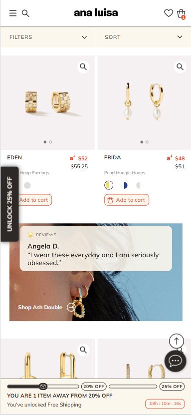 Ana Luisa collections page